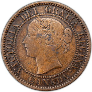 SOLD Canada 1859 Wide 9/8 1 Large Cent Coin - VG-10