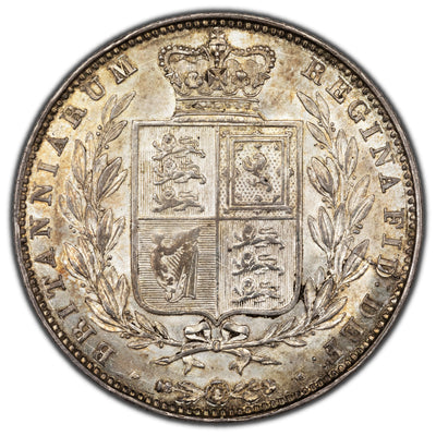 Great Britain 1844 1/2 Half Crown Silver Coin SP #3888