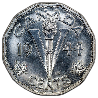 Canada 1944 5 Cents Nickel Coin - BU (scratch)