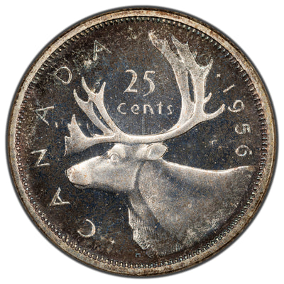 Canada 1956 25 Cents Silver Coin - PL Proof Like Strike