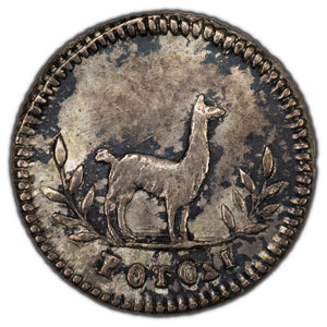 SOLD Bolivia 1853 1/4 Sol Silver Coin KM #117
