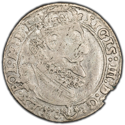 Poland 1625 Kraków 6 Grosze Silver Coin