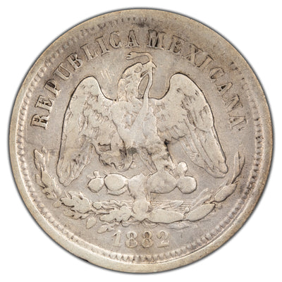 Mexico 1891 25 Centavos Silver Coin