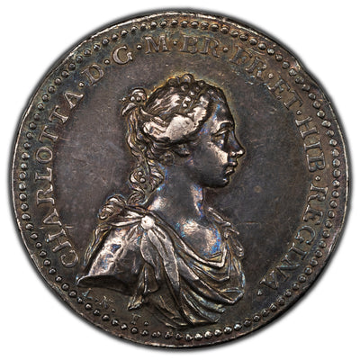 Great Britain Charlotte Wife of George III 1761 Coronation Silver Medal E #696 BHM #66