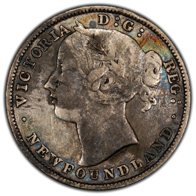 Newfoundland 1894 Obv #1 20 Cents Silver Coin