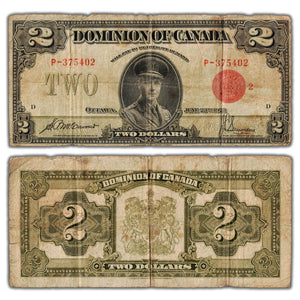 SOLD $2 1923 Dominion of Canada Note Red Seal Series P DC-26g