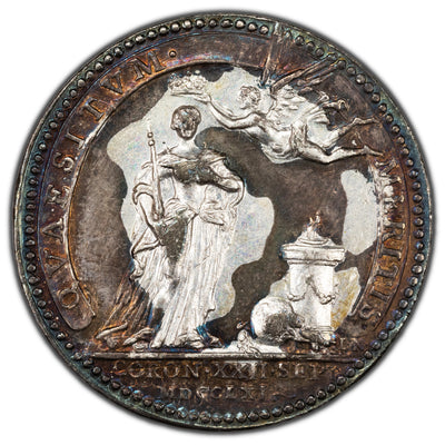 Great Britain Charlotte Wife of George III 1761 Coronation Silver Medal E #696 BHM #66
