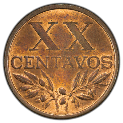 Portugal 1962 20 Centavos Coin KM #584 - UNC
