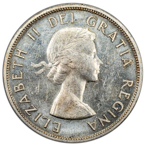 SOLD Canada 1956 $1 Silver Dollar Coin - AU-50
