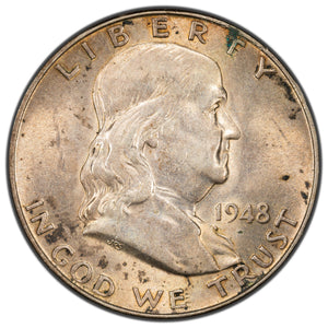 SOLD United States 1948 50 Cents Franklin Half Dollar Silver Coin