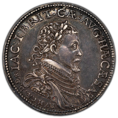 Great Britain James I 1626 28mm Coronation Silver Medal E #80a