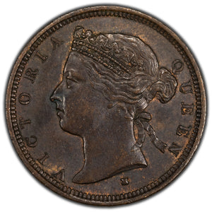 SOLD Mauritius 1877-H 2 Cents Coin KM #8