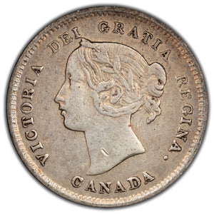 SOLD Canada 1891 Obverse 3 5 Cents Silver Coin - Very Fine