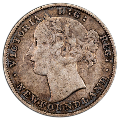 Newfoundland 1894 20 Cents Silver Coin - F-15