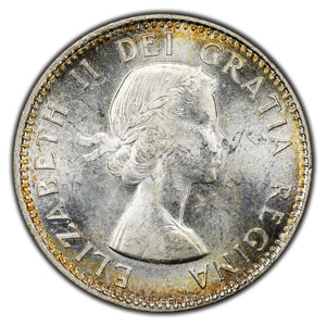 SOLD Canada 1955 10 Cents Dime Silver Coin - Choice UNC