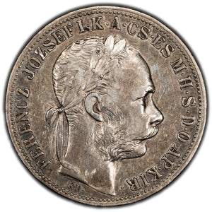 Hungary 1891 Forint Silver Coin KM #475