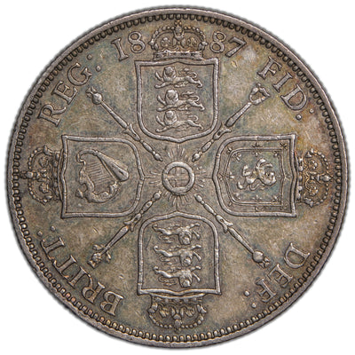 Great Britain 1887 Florin Silver Coin