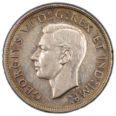 SOLD Canada 1947 Pointed 7 4xHP $1 Silver Dollar Coin