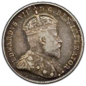 SOLD Canada 1908 10 Cents Dime Silver Coin - F/VF
