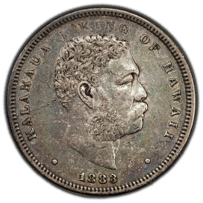 Hawaii 1883 50 Cents Half Dollar Silver Coin - One Year Type!