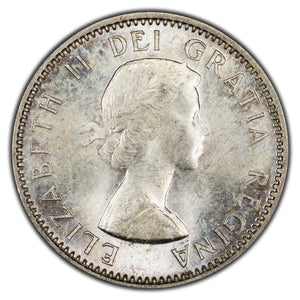 SOLD Canada 1956 Dot 10 Cents Dime Silver Coin - UNC+
