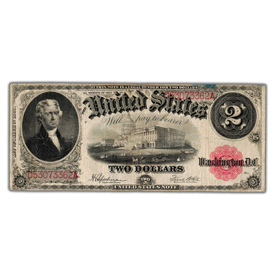 SOLD United States 1917 $2 Legal Tender Large Size Note Fr #60