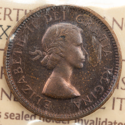 Canada 1953 NSF 1 Small Cent Coin - ICCS Specimen SP-63 Red & Brown