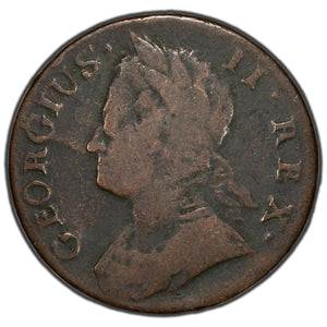 SOLD Great Britain 1742 1/2 Half Penny Coin KM #579 SP #3718