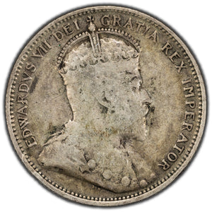 SOLD Canada 1905 25 Cents Quarter Silver Coin - VG