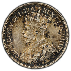 SOLD Canada 1917 25 Cents Quarter Silver Coin - VF/EF
