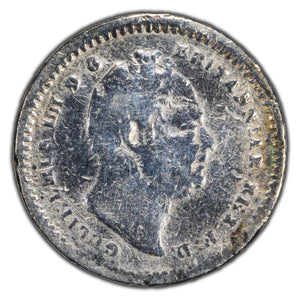 Great Britain 1834 1 1/2 Pence Silver Coin KM #719 - Damaged