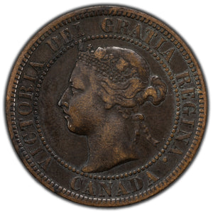 SOLD Canada 1896 Far 6 1 Large Cent Coin - F/VF