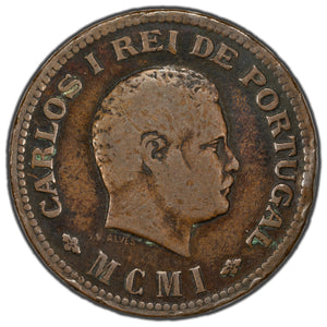 Portuguese India 1901 1/4 Tanga Coin KM #15
