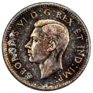 SOLD Canada 1945 10 Cents Dime Silver Coin - AU-50