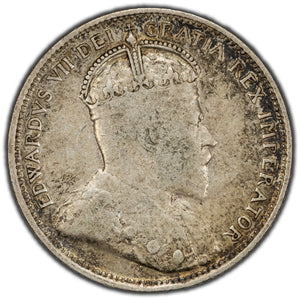 SOLD Canada 1902 25 Cents Quarter Silver Coin - VG/F