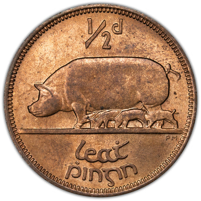 SOLD Ireland 1939 1/2d Half Penny Coin SP #6644 - Uncirculated