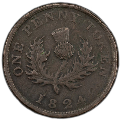 Canada Nova Scotia 1824 One Penny Token NS-2A2
