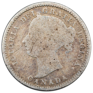 SOLD Canada 1894 Obverse 4 10 Cents Dime Silver Coin - Good