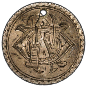 SOLD Canada N.D. Victoria (1858-1901) 5 Cents Silver Coin - Love Token "M.O"