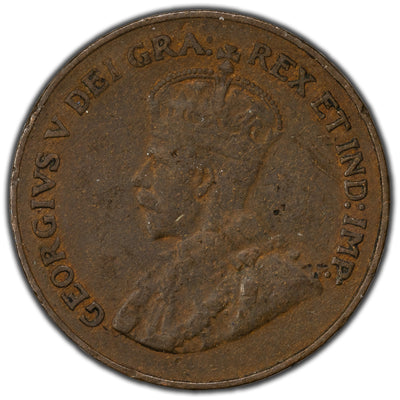 Canada 1922 1 Small Cent Coin - Key Date - Fine