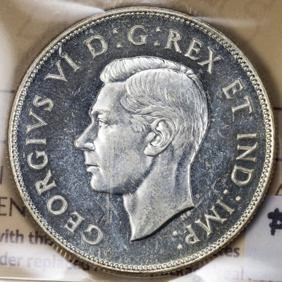 SOLD Canada 1946 50 Cents Half Dollar Silver Coin - ICCS MS-63