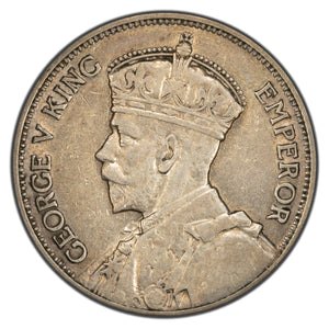SOLD New Zealand 1934 One Florin Silver Coin KM #4