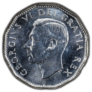 SOLD Canada 1952 5 Cents Nickel Coin - Choice Uncirculated