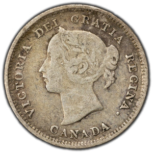 SOLD Canada 1889 5 Cents Silver Coin - Fine