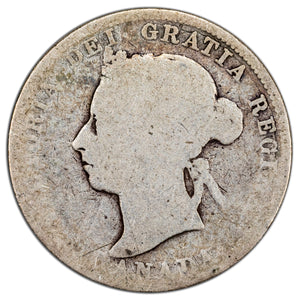 SOLD Canada 1891 25 Cents Quarter Silver Coin - Fair