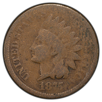 United States 1875 1 Cent Indian Head Penny Coin