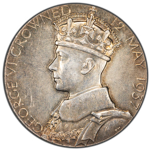 SOLD Great Britain 1937 Coronation Silver Medal Eimer #2046b 32mm