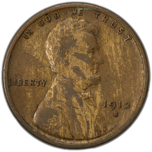 SOLD United States 1912-S 1 Cent Lincoln Wheat Penny Coin