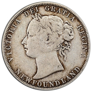 SOLD Newfoundland 1894 50 Cents Half Dollar Silver Coin - VG-10