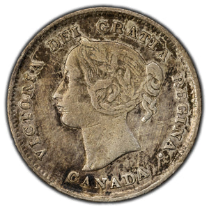 SOLD Canada 1894 5 Cents Silver Coin - F/VF (hairlines)